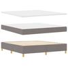 Box Spring Bed with Mattress Taupe 180 x 200 cm Fabric