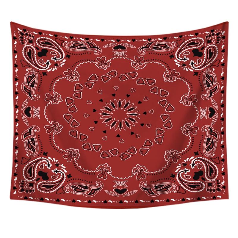 VIKAMA Retro Bohemian Tribe Paisley Bandana Living Room Bedroom Tapestry Easy To Hang Wall Home Decoration