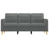 Vidaxl Sofa 3-Osobowa, Ciemnoszara, 180 Cm, Tapicerowana Tkaniną