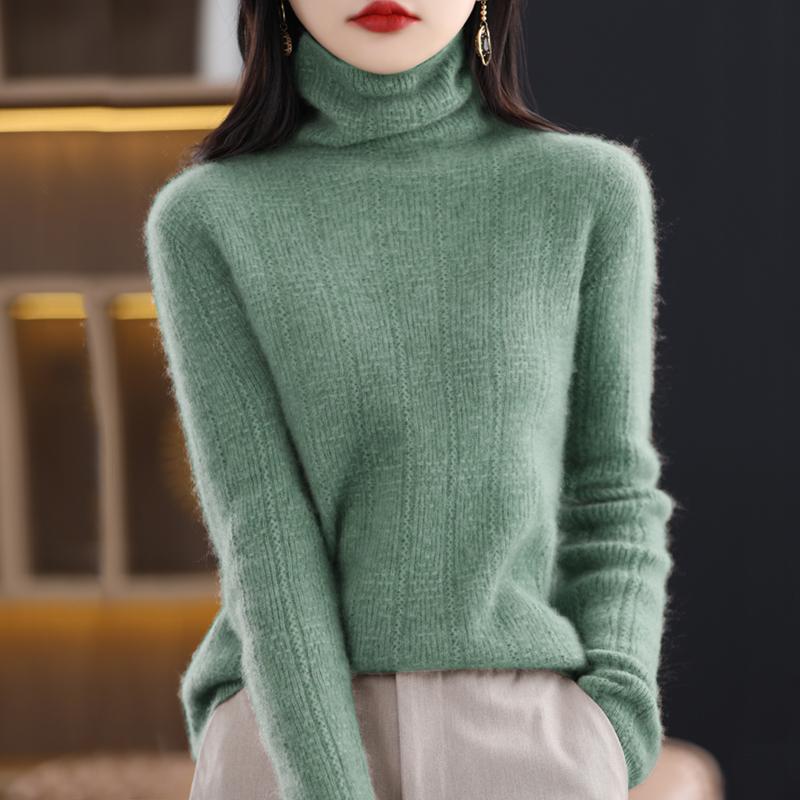 Женский кашемировый свитер Qinghe cashmere 30% кашемир 70% шерсть Женский осенне-зимний кашемировый свитер мягкий и теплый