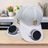 Sun Hat with Upgraded USB Charging Port Extended Brim Cooling Fan Sun Hat Indoor Outdoor Portable Sun Hat