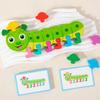 Animals Caterpillar Color Matching Game Wooden Color Matching Sorting Game Wooden Puzzle  Children