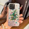 Акриловая задняя панель TPU бампер для iphone 16 Plus XR XS Max 14 15 11 12 13 Air 17 Pro 18 Pro Max Креативный чехол Елка Противоударная крышка