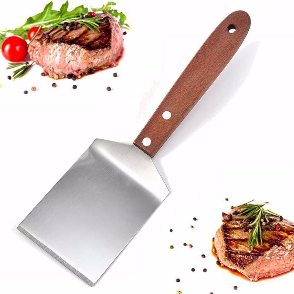 Stainless Steel Pancake Fried Baking Fish Spatula Kitchen Accessories BBQ Shovel Cooking Turner