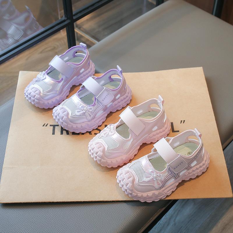 Girls soft-soled sports sandals new summer new bag head breathable casual shoes non-slip fashion princess shoes
