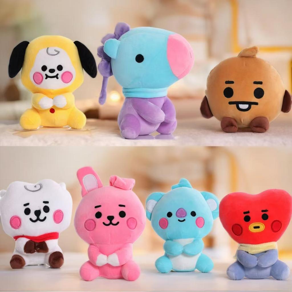 Плюшевые игрушки BT21 Кавайный Мини-брелок Аниме Подвеска Украшение для Детей Игрушка Около 12 см Мягкие Мягкие Игрушки Кукла Подарок