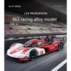 1/22 Porsche 963 LMDh Super Racing Литой металлический модель-автомобиль из сплава Домашние модные украшения Настольные декорации Праздничные подарки