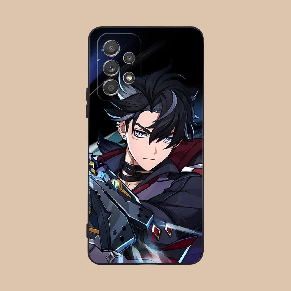 Игровой чехол GI Wriothesley Матовый ТПУ для мобильного телефона Samsung Galaxy M55 54 42 35 34 33 32 23 22 15 14 13 12 F55 5G Цветной чехол