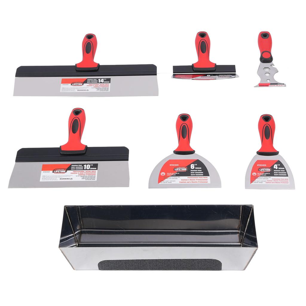 Drywall Finishing Hand Tool Kit 12in Stainless Steel Multifunction Painting Supplies Repair Paint