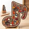 Instrument Print Musical Note Jigsaw Puzzle Irregular Musical Note Puzzle  Desktop Decor