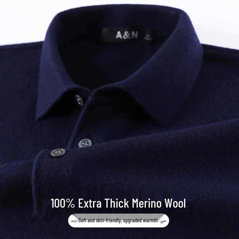 Мужской свитер-поло из мериносовой шерсти Antonio