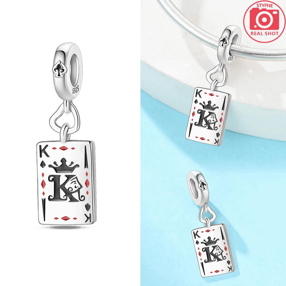 Women'S Pendants Original Copper Black Suit J Playing Card Red 10 Bead Fit Bracelet Women Jewelry Making Diy Gift Accessory