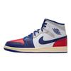 Кроссовки унисекс Air Jordan 1 Mid Rare Air Белые Глубокий королевский синий Университетский красный DQ8426-102