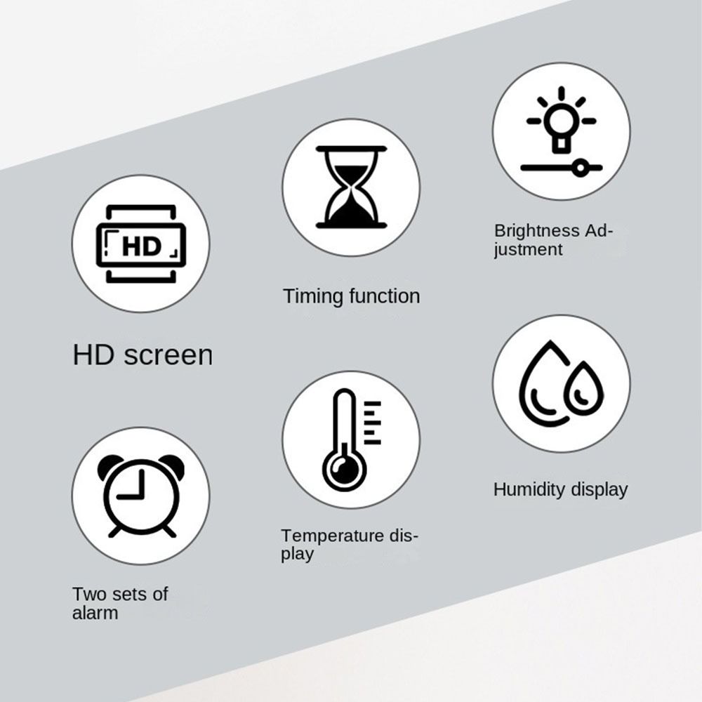 Multi-functional Electronic Wall Clock Temperature Display Table Clock for Bedroom