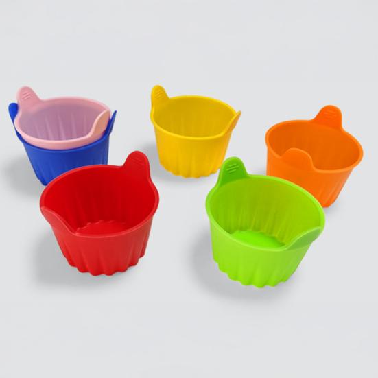 Силиконовые формы для выпечки маффинов, пищевые, антипригарные, для кексов, конфет, многоразовые