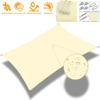Shade Sail, Rectangular Square Awning, 300D Oxford Cloth Waterproof UV Resistant Shade Sail, Outdoor Sun Protection Rain Cover Garden Patio Awning