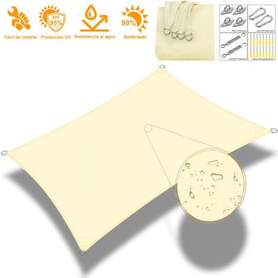 Теневой парус, прямоугольный квадратный тент, ткань Оксфорд 300D, водонепроницаемый, устойчивый к ультрафиолетовому излучению теневой парус, защита от солнца на открытом воздухе, дождевик, тент для сада, патио