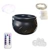 5-1sets Halloween Bubbling Cauldron Set Witch Pot Plastic Bowl for Home Kitchen Room Party Table Halloween Party Decorations
