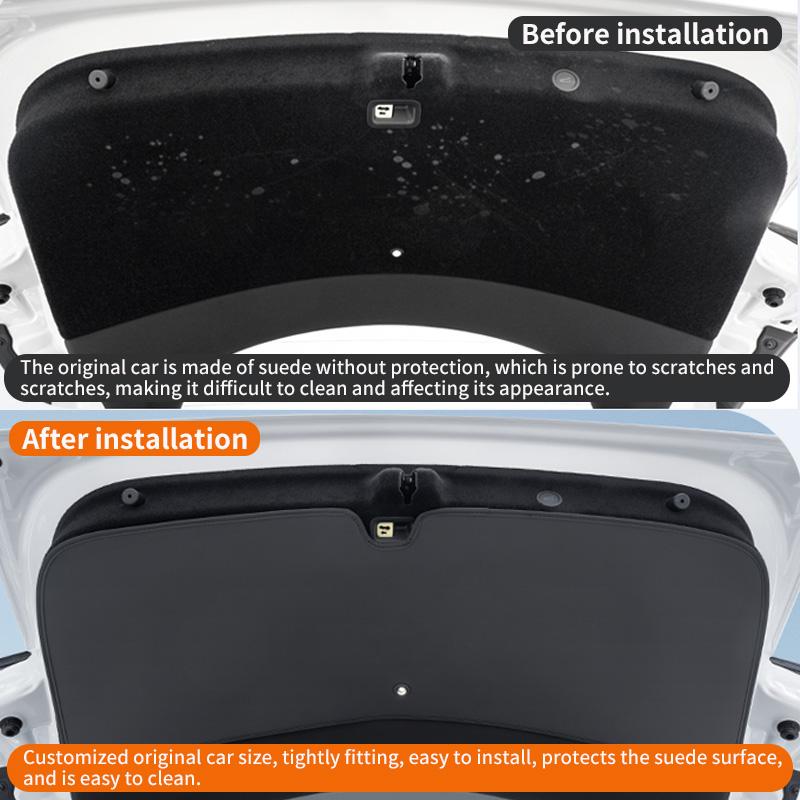 For the 2025 Tesla Model Y Juniper/Model YL Trunk Tailgate Pad Kick Pad, Rear Door Suede Protection Pad, Dirt Pad, 1 Pieceodel