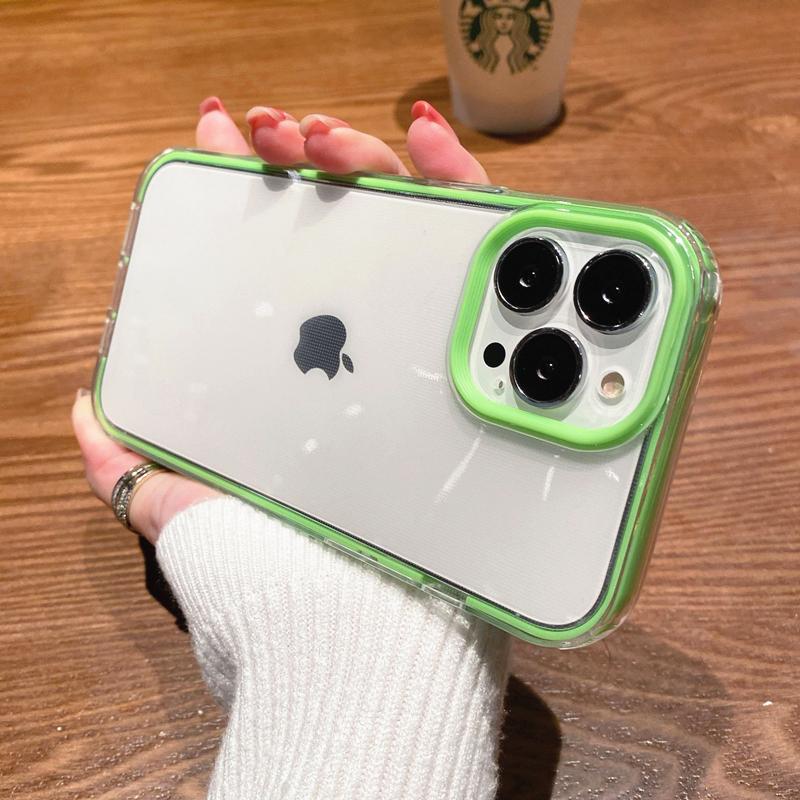 Разноцветный прозрачный чехол для телефона конфетного цвета для iPhone 16 Pro Max 15 14 13 12 11 X XS XR 7 8 Plus SE Прозрачная мягкая противоударная накладка