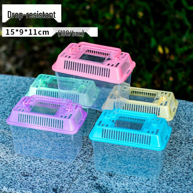 Прозрачный ручной бокс для разведения питомцев - Большой, Средний и Маленький размеры для Черепах, Золотых рыбок или Хомяков.