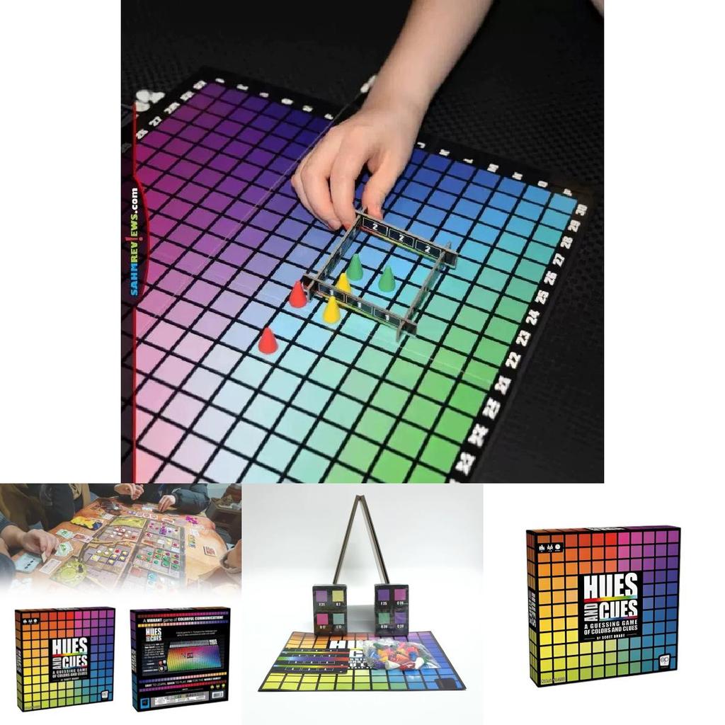 Hues And Cues A Guessing Game Of Colors Clues Puzzle Toy With Plastic Components For Family And Party Activities