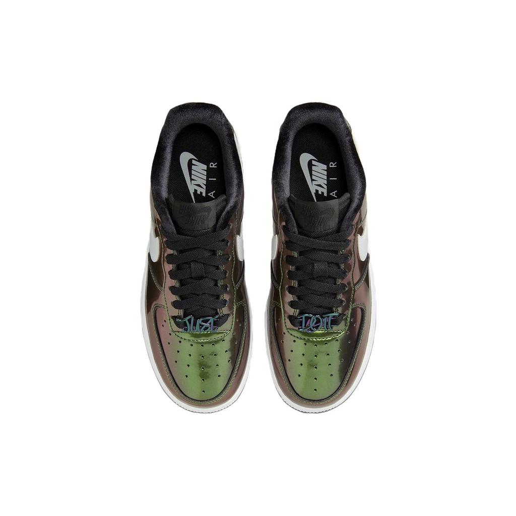 Nike Air Force 1 Low Переливающиеся женские кроссовки Черно-белые FV1173-010