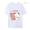 Panda Bear Cute Cartoon Women T-shirt Bubu Dudu Kawaii Clothing Women Couple T-shirt Harajuku T-shirt