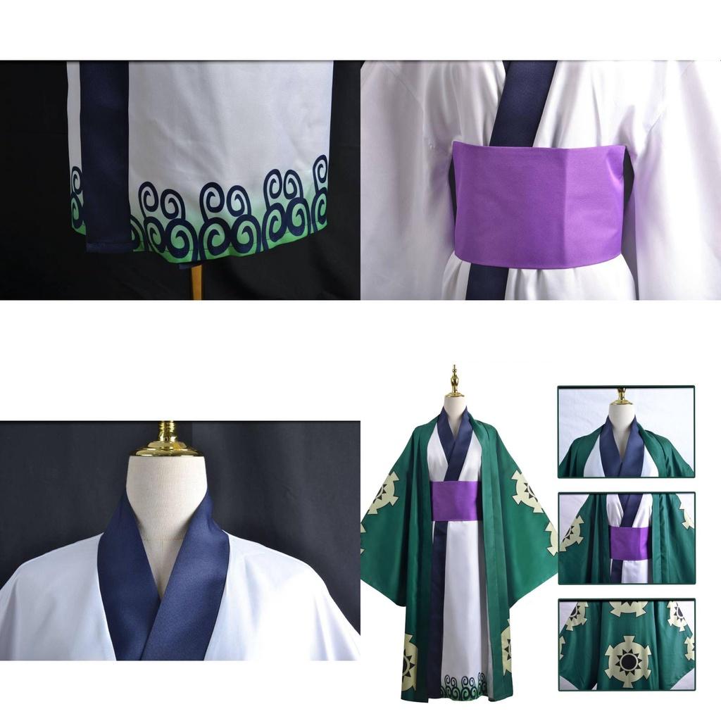 Костюм для косплея One Piece Roronoa Zoro Wano Country Кимоно для мужчин и женщин