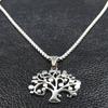 Модные necklaces Древо Жизни Женские Серебристого Цвета Нержавеющая Сталь Ноты Кулоны Украшения collier arbre de vie 3467-QKC