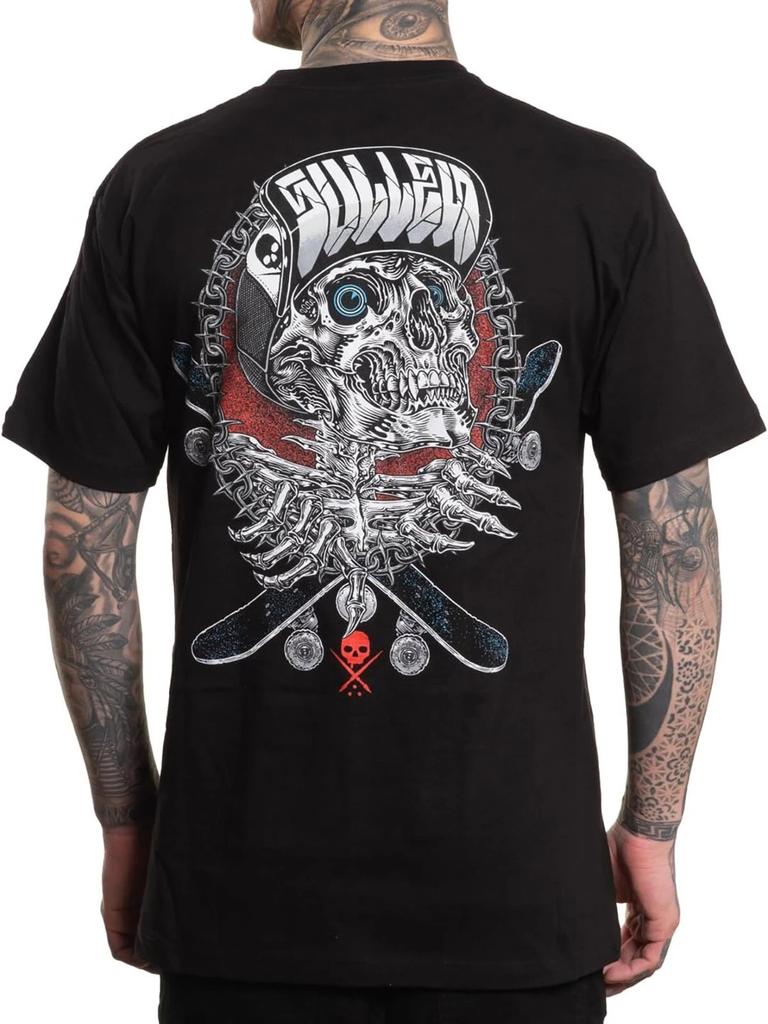 Sullen Men's Skate or Die Short Sleeve Standard T-shirt Skull Punk Tattoo Tee