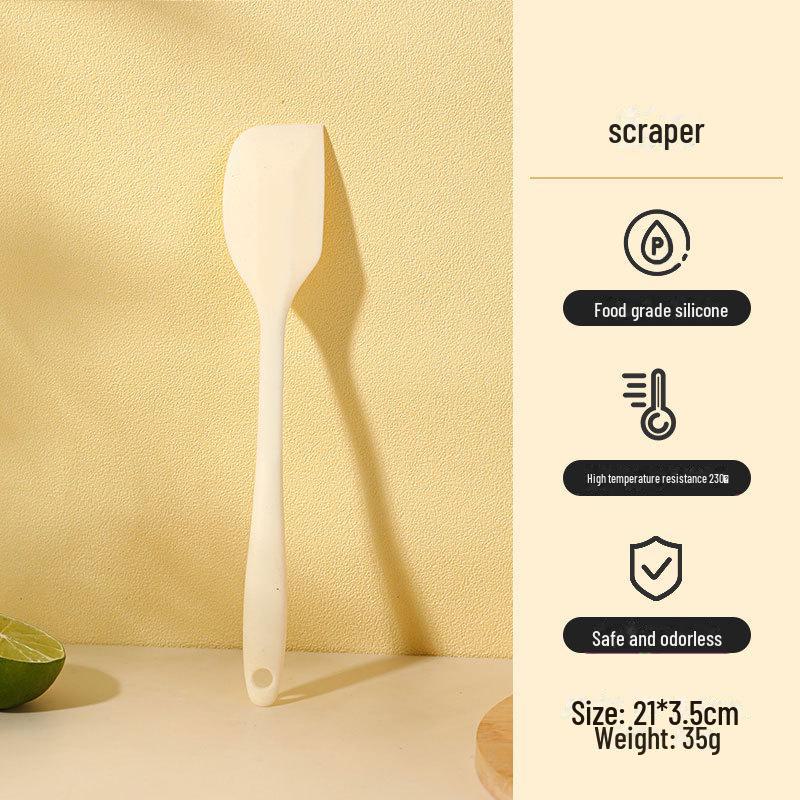 Набор силиконовых инструментов для выпечки: Жаропрочный шпатель, скребок, венчик для взбивания яиц и кисточка для масла (4 шт)