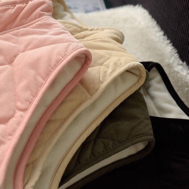 Vest for Women Cotton Autumn Winter Sleeveless Tops Padded Vest Oversize Thickened Down Casual V-neck Vest