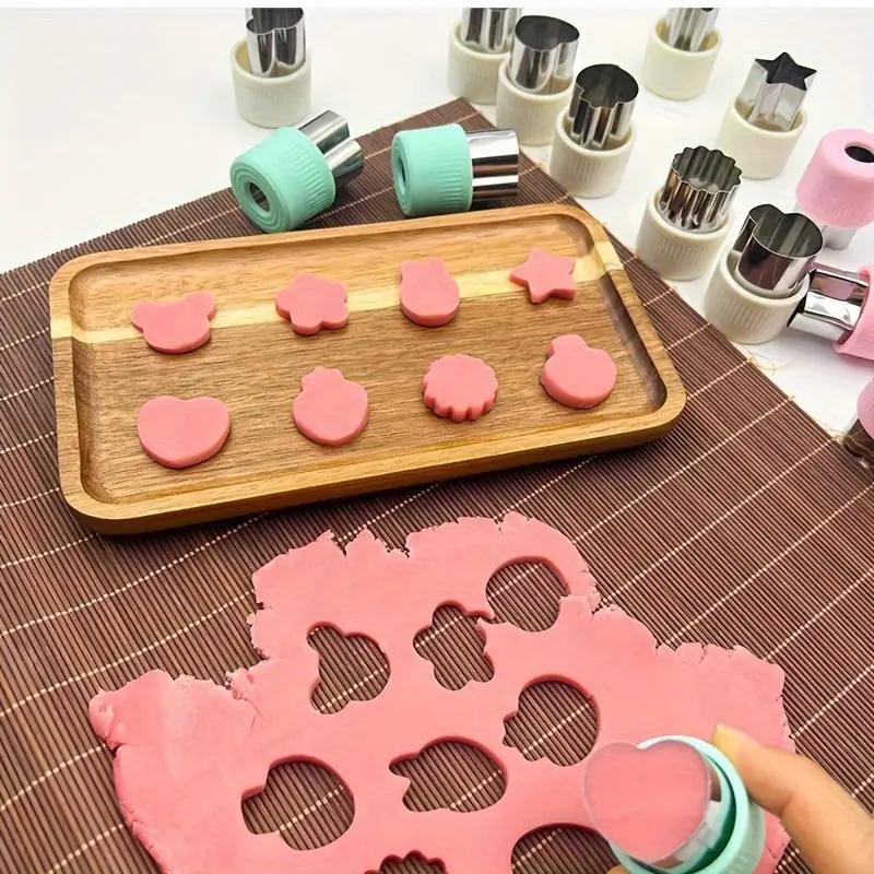 8 шт. в форме сердца, пресс-форма для помадки, печенья, печенья, пластиковые пресс-формы, инструменты для выпечки