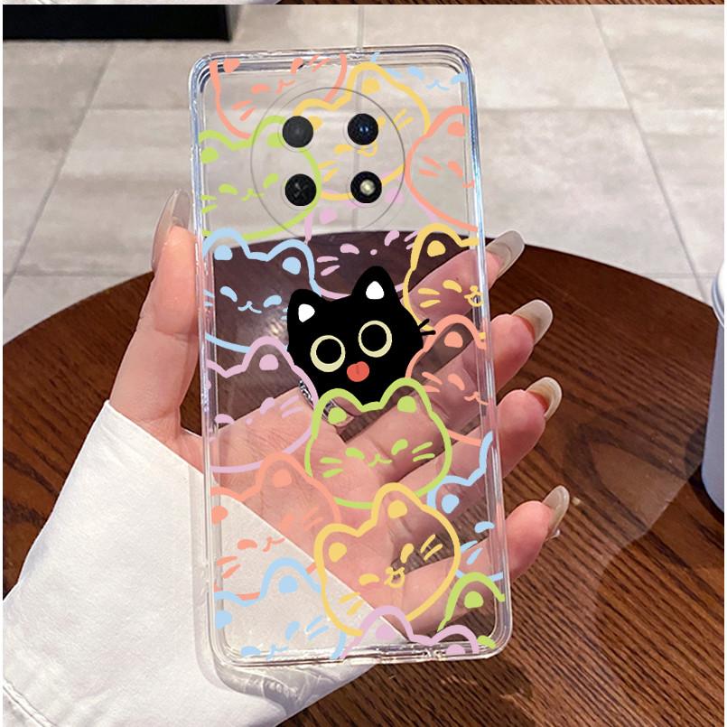 Задняя крышка для телефона Huawei Nova Y91 14i 13i 12i Чехол Роскошный Милый Сердце Любви Кролик Забавный Рисунок Прозрачный Мягкий Силикон ТПУ Корпус
