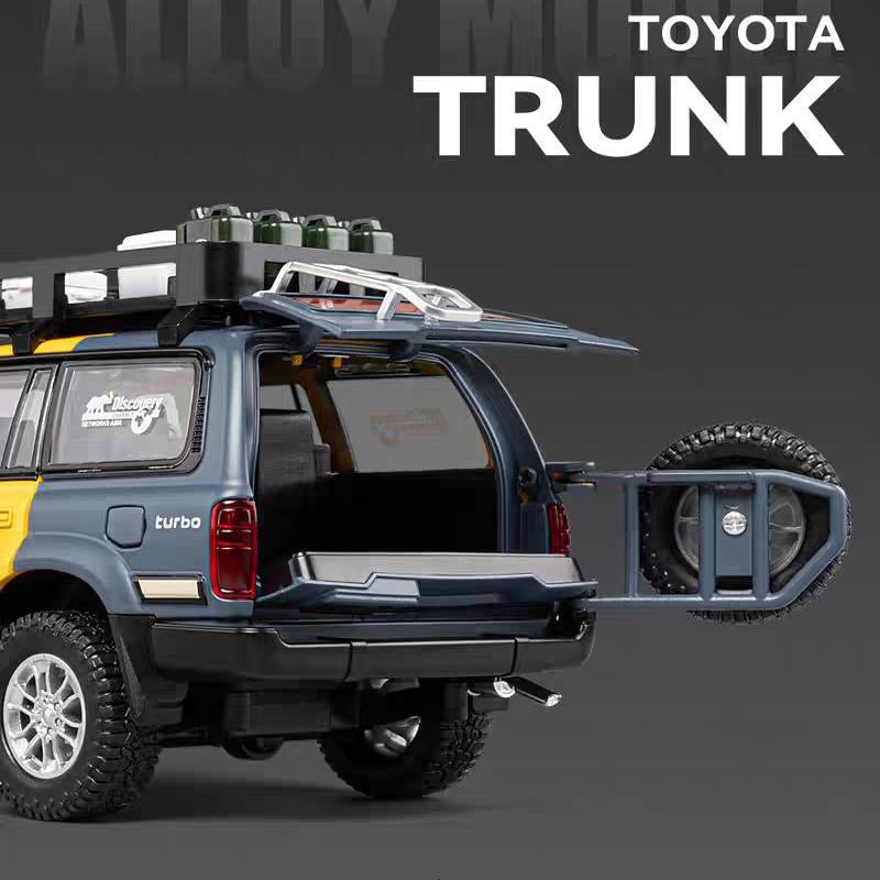Toyota Land Cruiser LC80 Внедорожник Моделирование Литые игрушечные машинки Звуки и Свет Инерционный автомобиль 1:Модель коллекции 24 сплава