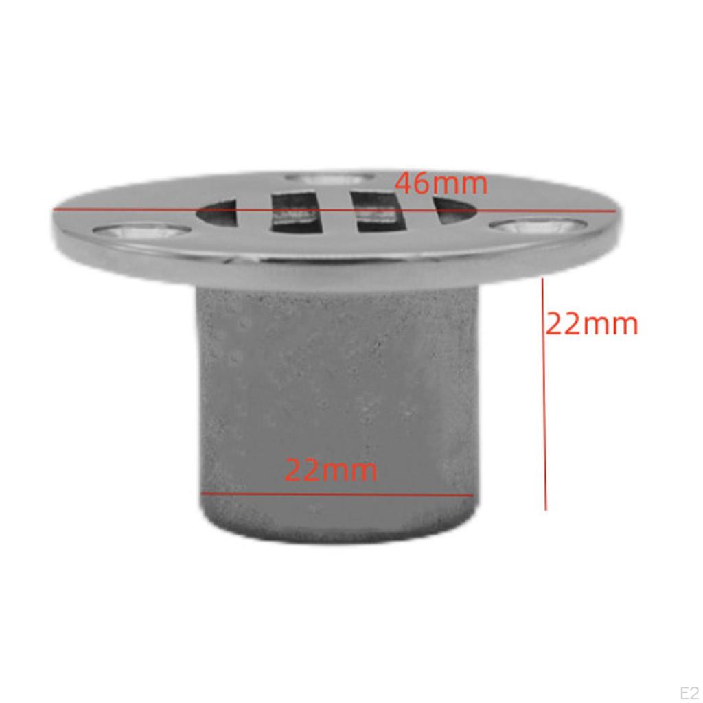Boat Deck Drain Easily Install Round Marine Drainage Stainless Steel for Accessories RV