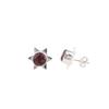 Rhodolite Gemstone 925 Sterling Silver Jewelry Handcrafted Stud Earrings 0.44" EE-175-6