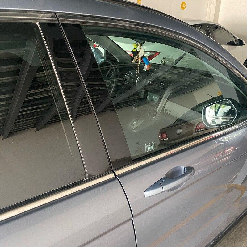 8 шт. глянцевые черные стойки для окон, накладка на дверь, декоративная наклейка на панель, подходит для Land Rover Range Rover Velar 2018-2023