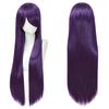 80cm Long Synthetic White Purple Cosplay Wigs Green Hair Straight Silver Wig Pink Hairpiece Lolita Wig with Bangs