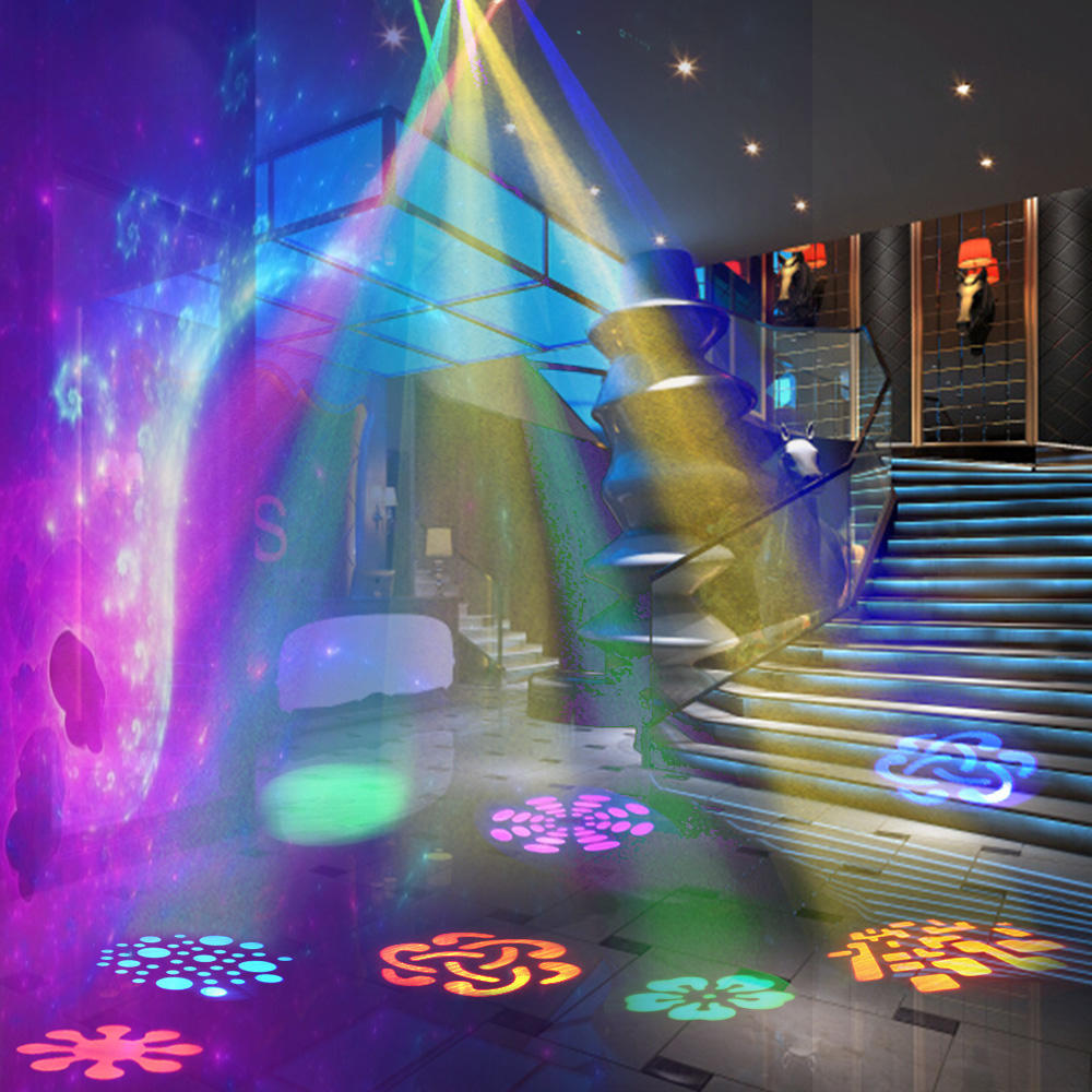 Lixada DMX-512 Мини-светильник с подвижной головкой, 8 цветов, меняющийся светодиодный сценический светильник с автоматическими формами