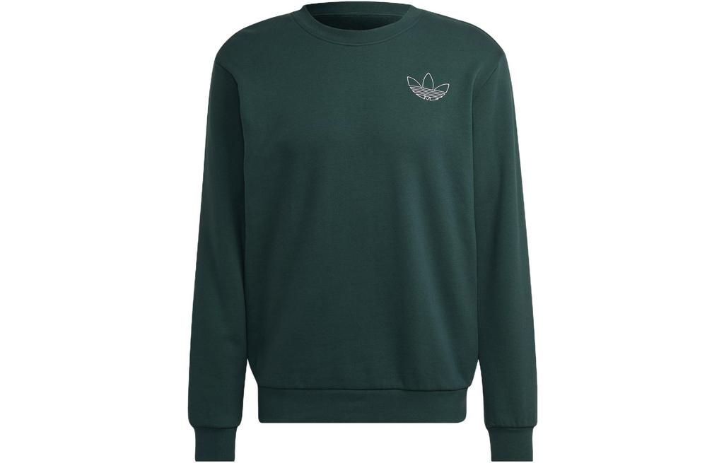 Adidas Originals Sweatshirts Men's Green Crew Neck Moderate Straight Fit HK2792