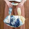 Фуросики 70 см двойной ширины ткань для бенто lunch cloth укиё-э Kanagawa Oki Nami Ura стильный японский узор четырехсторонний шов обертка упаковочный пакет для подарочной коробки