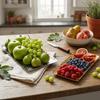 Rustless Steel Fruit Tray Silver and Golden Metal Tray Practical Hammered Tray  Tea Serving