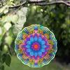 3D Мандала Цветок Колокольчик Ветра Яркий Металлический Подвесной Декор для Внутреннего Наружного Окна Сада Патио Балкона Всесезонный Подарок
