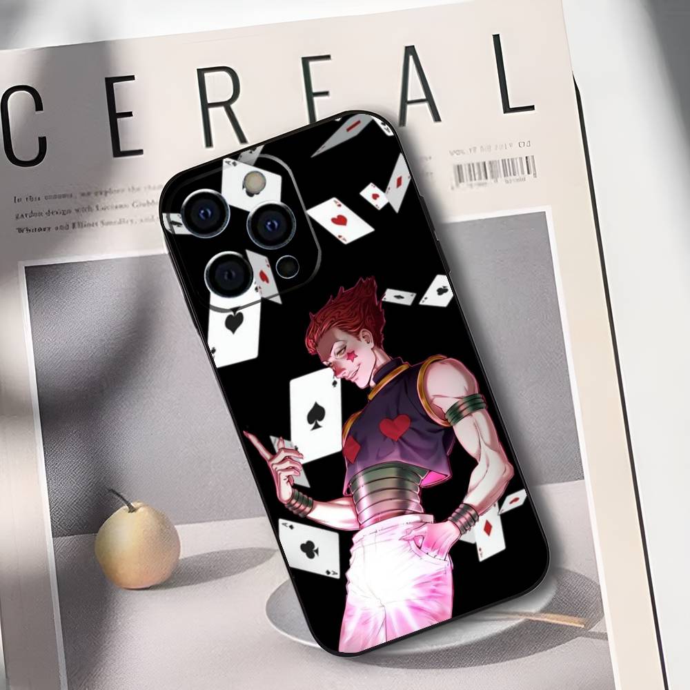 H-Хисока H-Охотник х Охотник Чехол для телефона для iPhone 17,16,15,14,13,12,11 Plus,Pro Max,XS,Мягкий силиконовый черный чехол