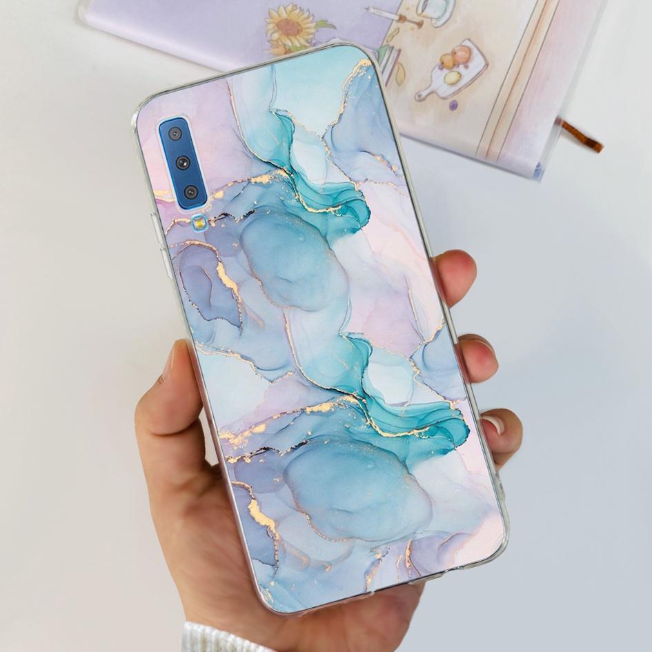 Силиконовый Чехол Для Samsung Galaxy A7 2018 Чехол A750 A750F Чехол Прозрачный ТПУ Модный Чехол Для Телефона Для Samsung A 7 2018 SM-A750F Fundas