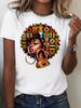 Stylish Women'S T-Shirt Featuring African American Geometric Designs - Comfortable And Breathable Sh