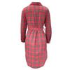 FC171 Spot 1116 Autumn and Winter New Women's Clothing Lapel Long Sleeve Medium and Long Plaid Shirt Fashion Versatile