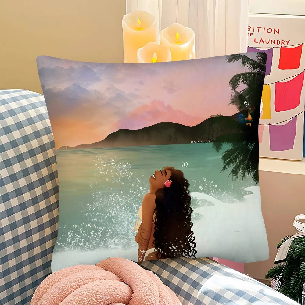 pc Hinano Tahiti Girl Polynesia Beach Pillow Case Fashion Square Pillowcase Bedroom Sofa Room Ins Decoration Leisure